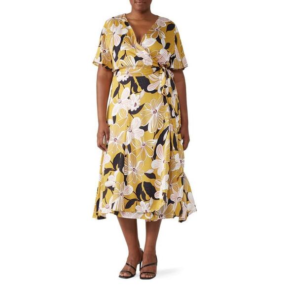 NEW Slate & Willow Mod Daisy Wrap Dress - Picture 7 of 7